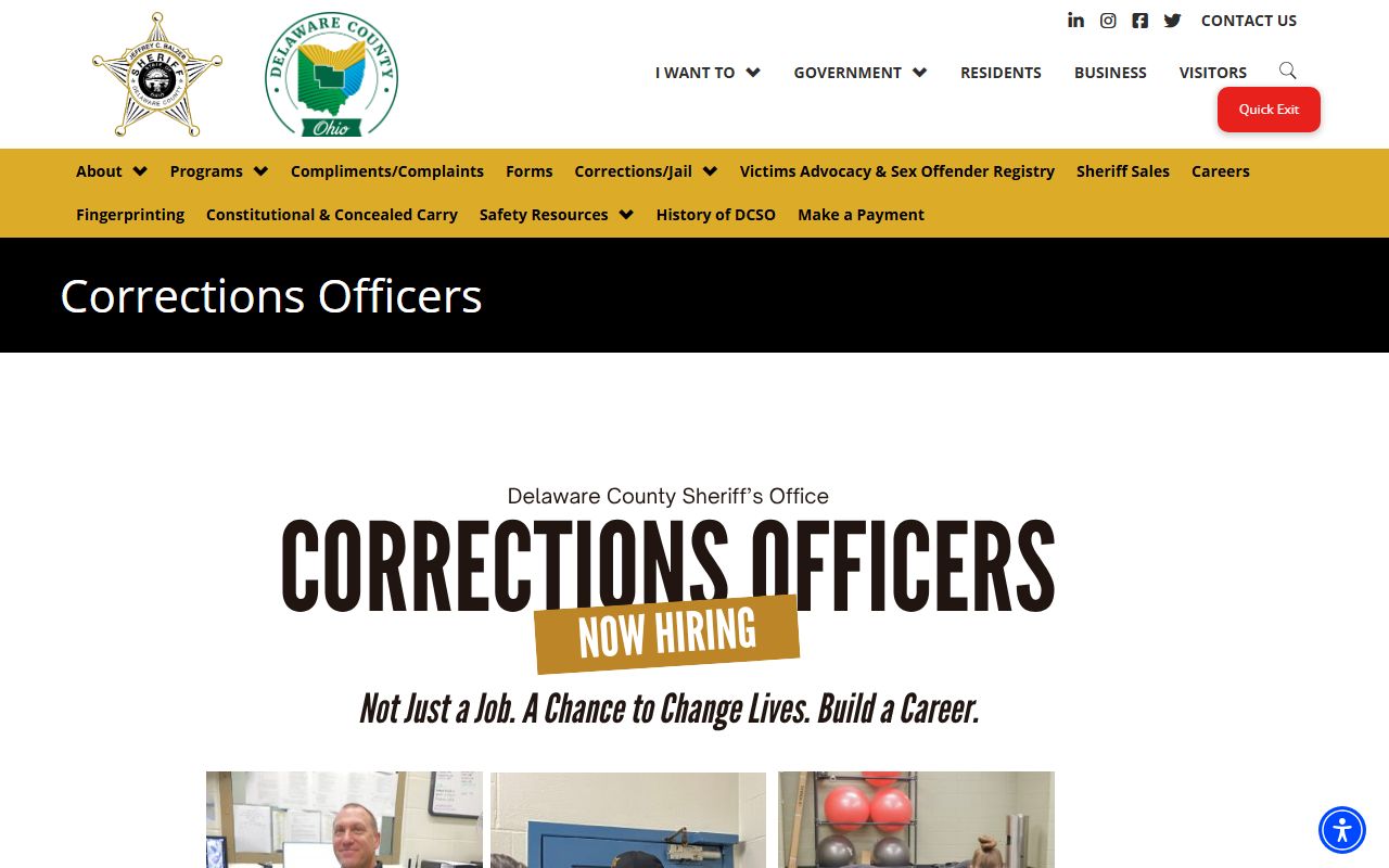 Delaware County Jail facility capacity and corrections information